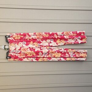 West Loop Women's Wide Leg Floral Pants Pink Beach,XL